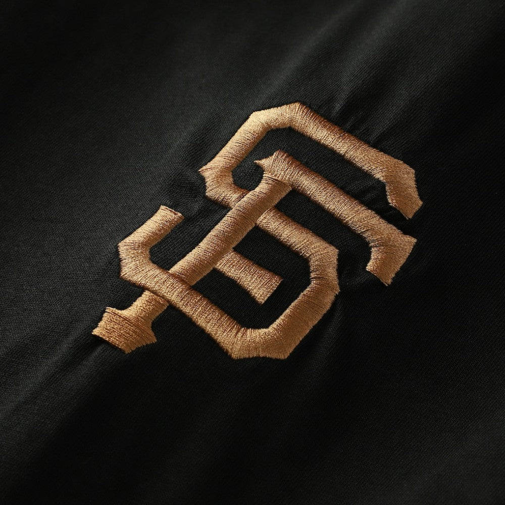 San Francisco Giants New Era Bronze Logo with Cross Bats Established T-Shirt - Black T-shirts