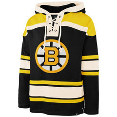 David Pastrnak Boston Bruins '47 Player Name & Number Lacer Hoodie - Black | US 203347778