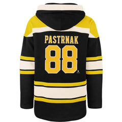 David Pastrnak Boston Bruins '47 Player Name & Number Lacer Hoodie - Black | US 203347778