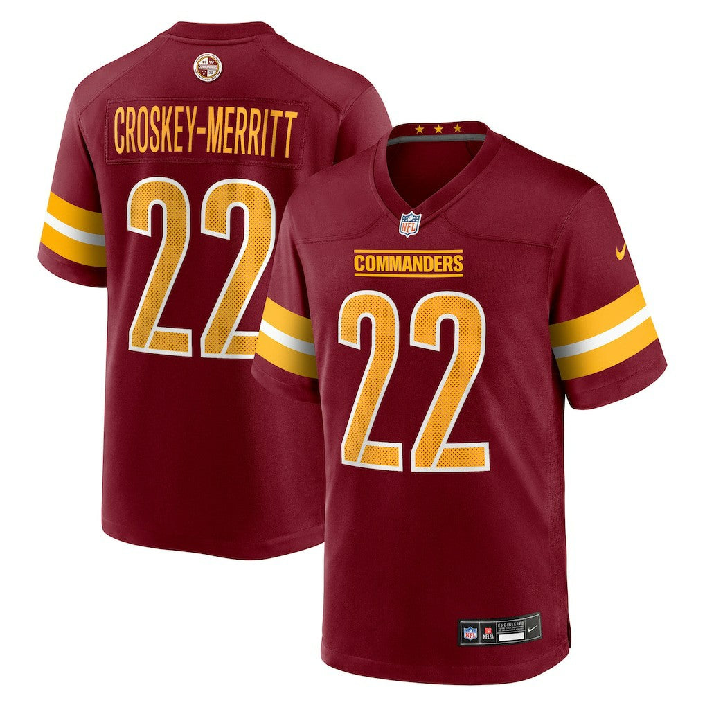 Jacory Croskey-Merritt Washington Commanders Team Game Jersey - Burgundy Jerseys