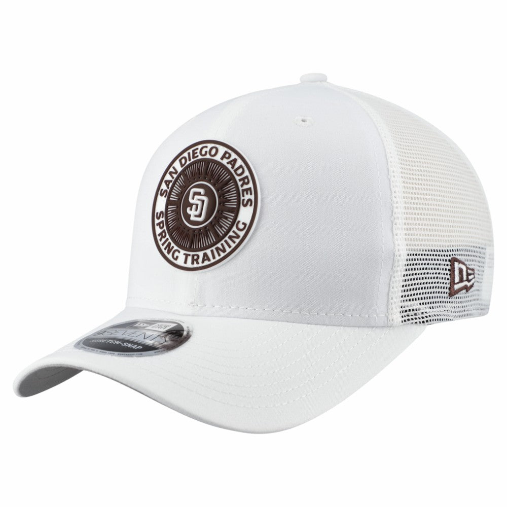 San Diego Padres New Era 2026 Spring Training Fan Pack 9SEVENTY Adjustable Trucker Hat - White Hats