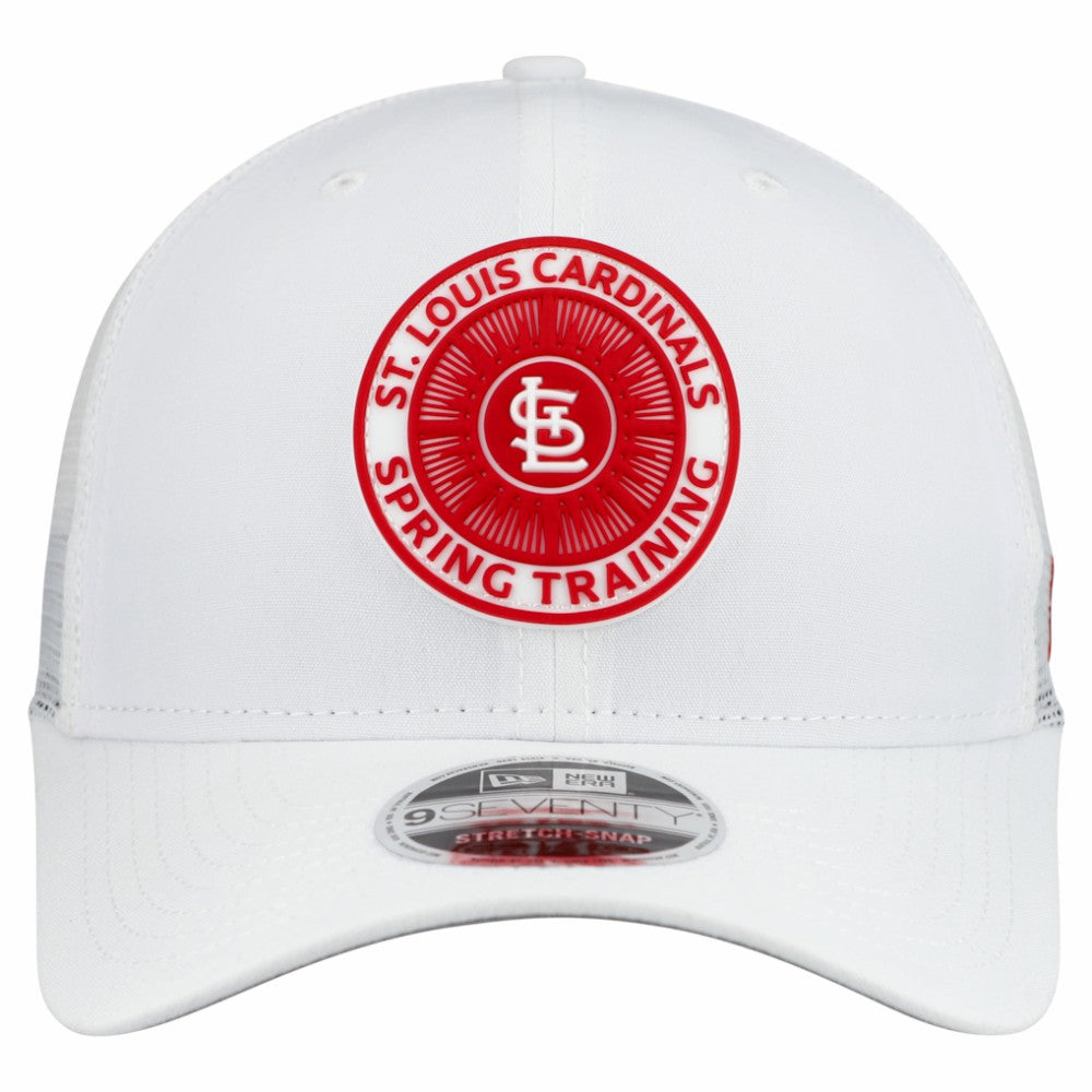 St. Louis Cardinals New Era 2026 Spring Training Fan Pack 9SEVENTY Adjustable Trucker Hat - White Hats