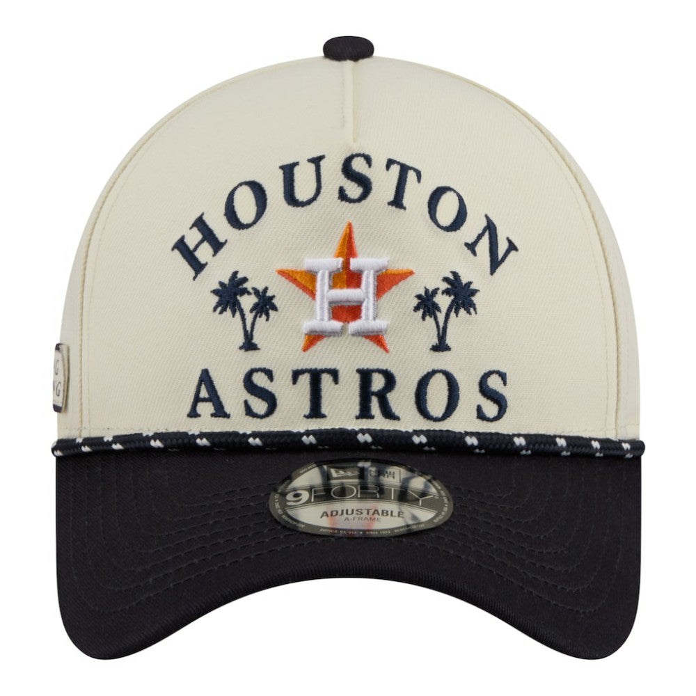 Houston Astros New Era 2026 Spring Training Fan Pack Rope A-Frame 9FORTY Adjustable Hat - Cream Hats