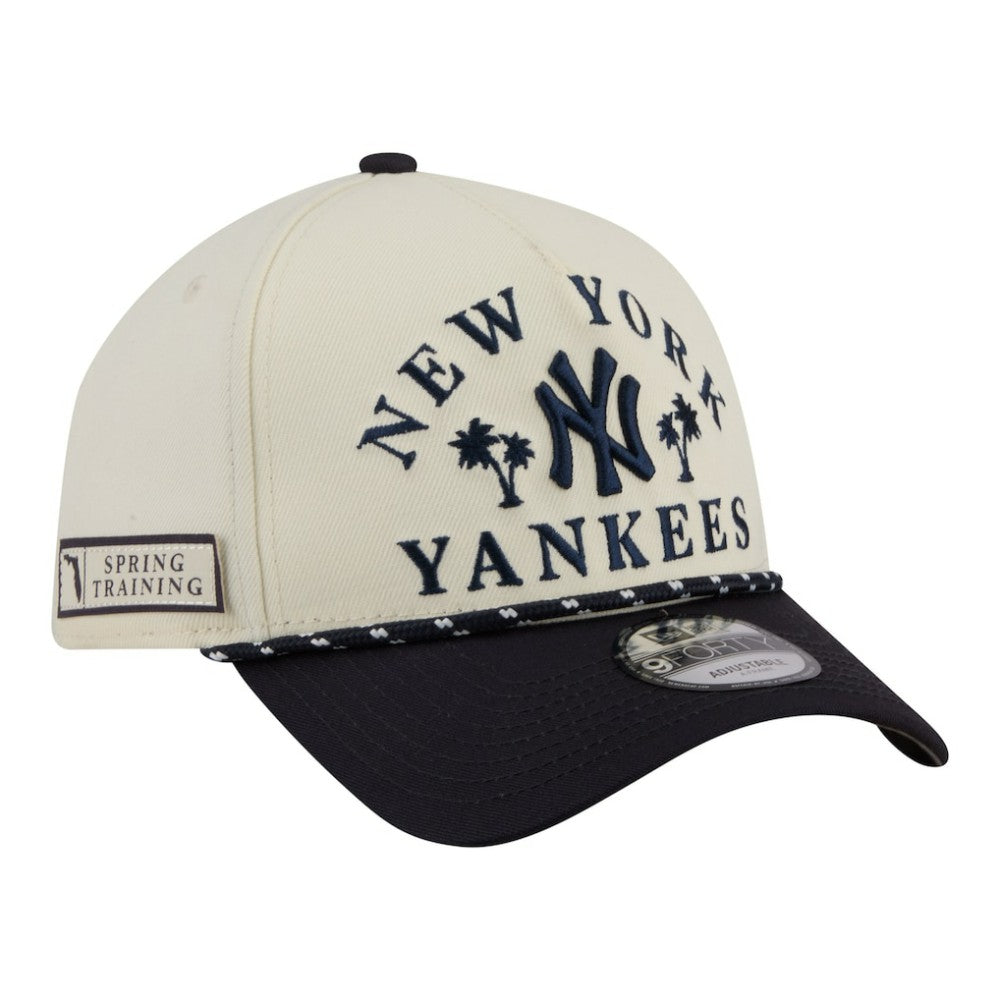 New York Yankees New Era 2026 Spring Training Fan Pack Rope A-Frame 9FORTY Adjustable Hat - Cream Hats