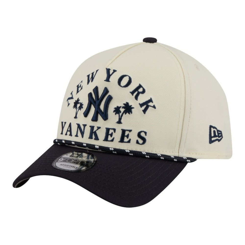 New York Yankees New Era 2026 Spring Training Fan Pack Rope A-Frame 9FORTY Adjustable Hat - Cream Hats