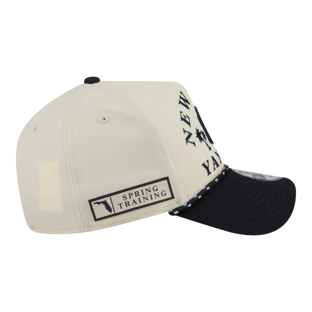 New York Yankees New Era 2026 Spring Training Fan Pack Rope A-Frame 9FORTY Adjustable Hat - Cream Hats