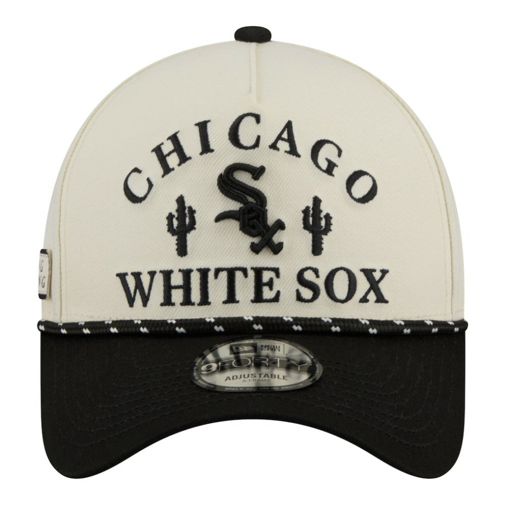 Chicago White Sox New Era 2026 Spring Training Fan Pack Rope A-Frame 9FORTY Adjustable Hat - Cream Hats