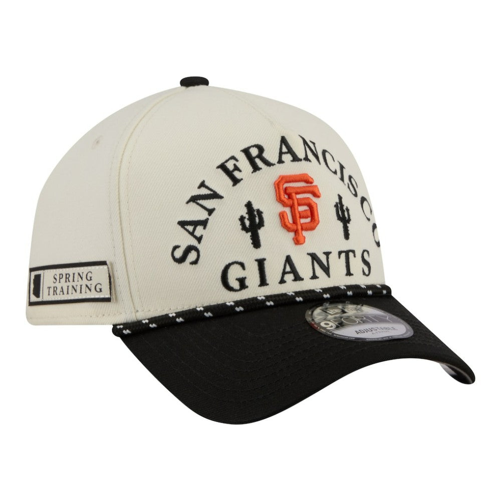 San Francisco Giants New Era 2026 Spring Training Fan Pack Rope A-Frame 9FORTY Adjustable Hat - Cream Hats