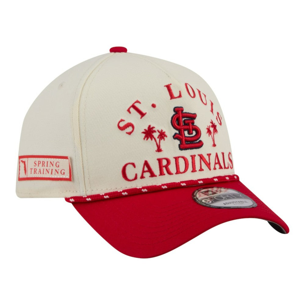 St. Louis Cardinals New Era 2026 Spring Training Fan Pack Rope A-Frame 9FORTY Adjustable Hat - Cream Hats