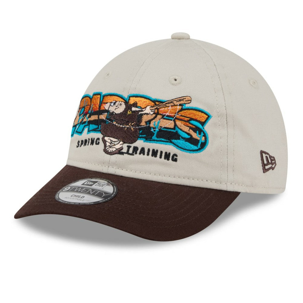 San Diego Padres New Era Youth 2026 Spring Training Fan Pack Batter 9TWENTY Adjustable Hat - Stone/Brown Hats