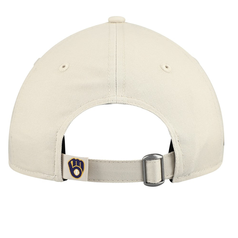 Milwaukee Brewers New Era Youth 2026 Spring Training Fan Pack Batter 9TWENTY Adjustable Hat - Stone/Navy Hats
