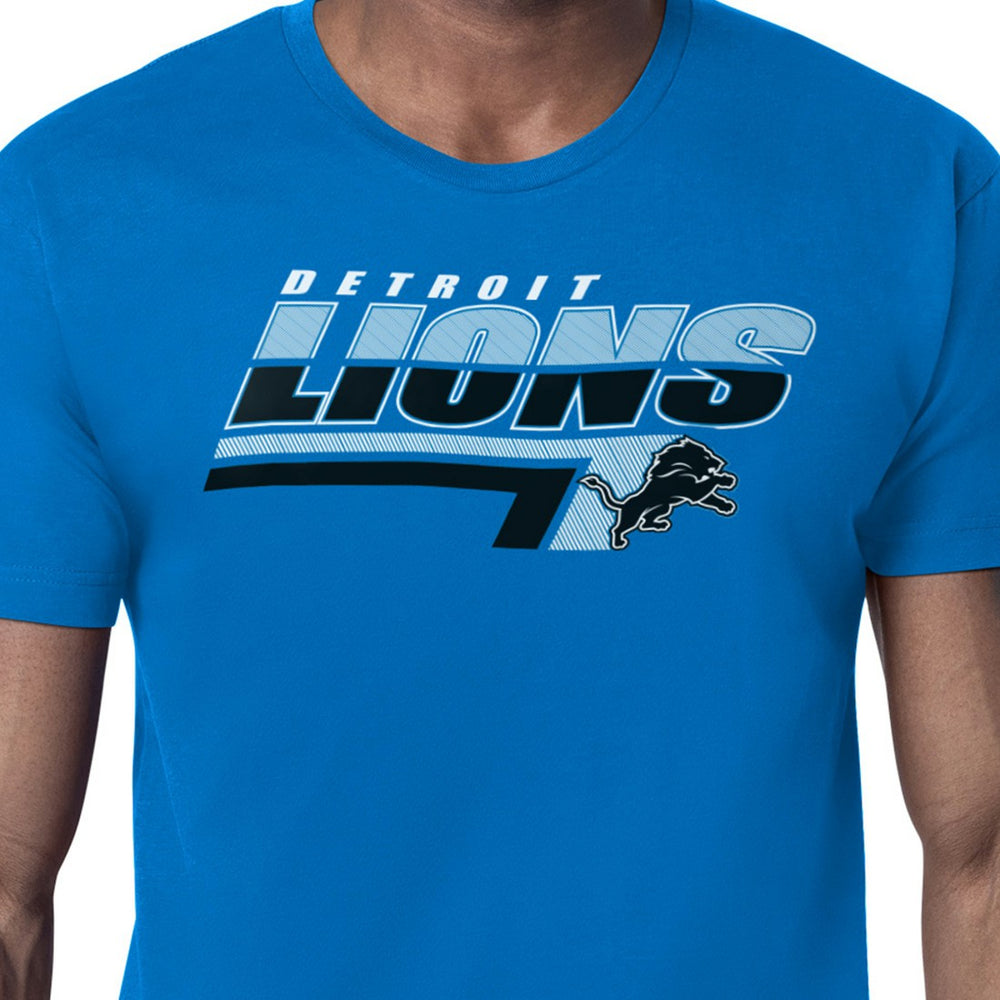 Detroit Lions Starter Logo Push Graphic T-Shirt - Blue T-shirts