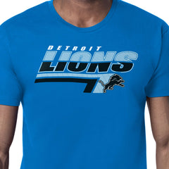Detroit Lions Starter Logo Push Graphic T-Shirt - Blue T-shirts