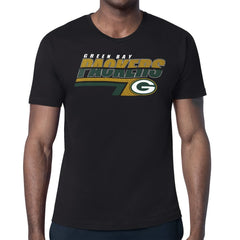 Green Bay Packers Starter Logo Push Graphic T-Shirt - Black T-shirts