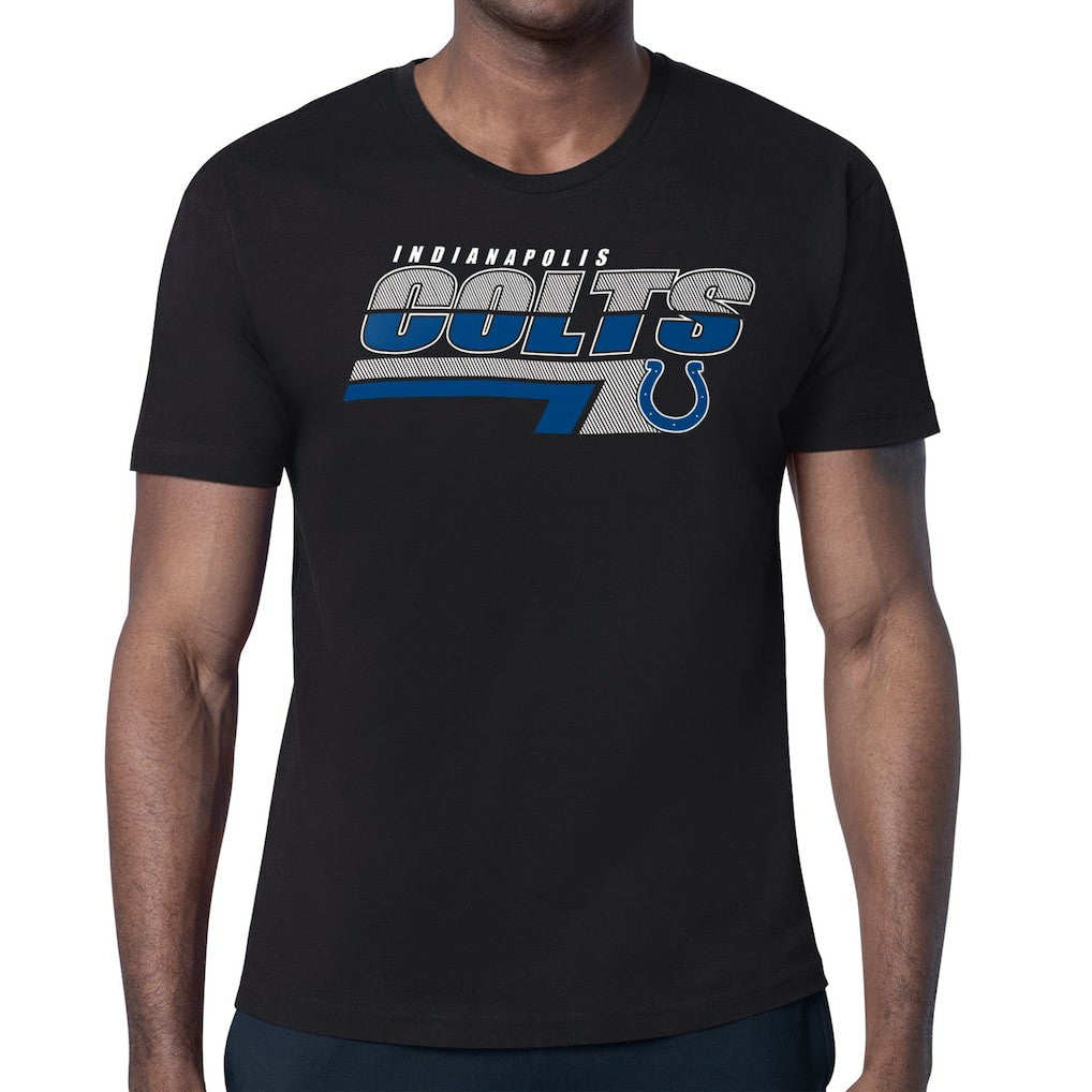 Indianapolis Colts Starter Logo Push Graphic T-Shirt - Black T-shirts