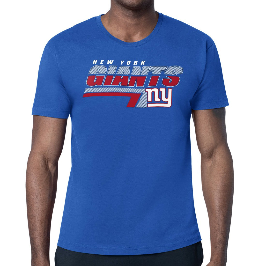 New York Giants Starter Logo Push Graphic T-Shirt - Royal T-shirts