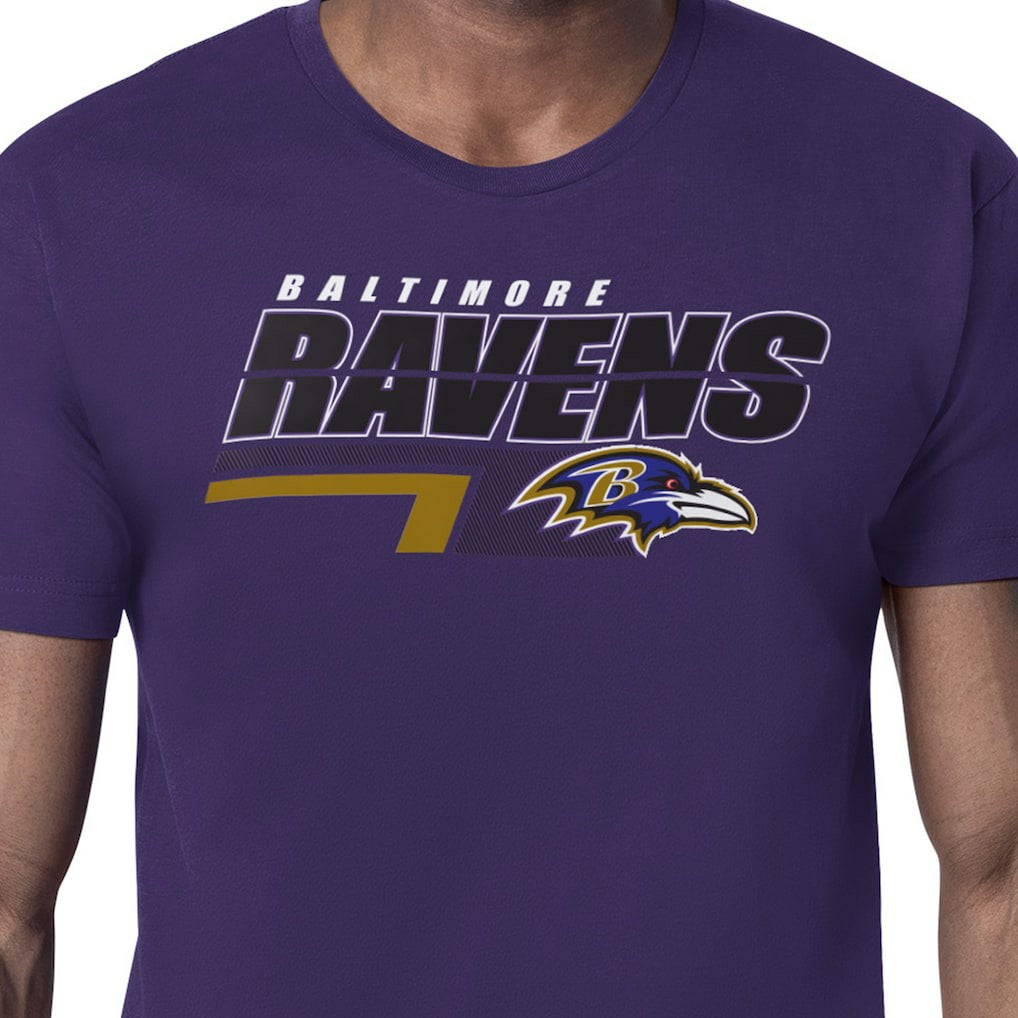 Baltimore Ravens Starter Logo Push Graphic T-Shirt - Purple T-shirts