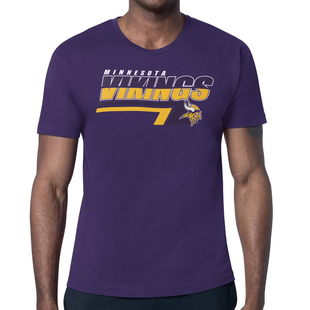 Minnesota Vikings Starter Logo Push Graphic T-Shirt - Purple T-shirts