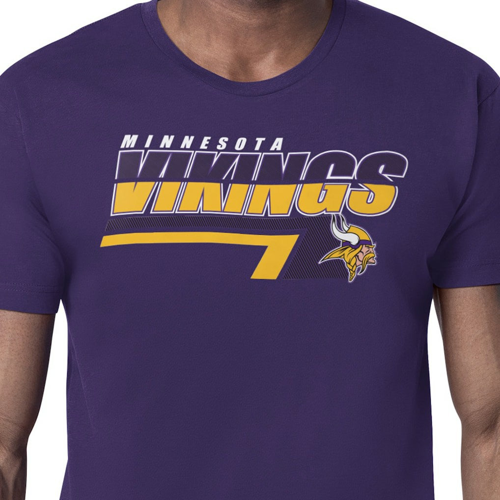 Minnesota Vikings Starter Logo Push Graphic T-Shirt - Purple T-shirts