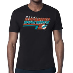 Miami Dolphins Starter Logo Push Graphic T-Shirt - Black T-shirts
