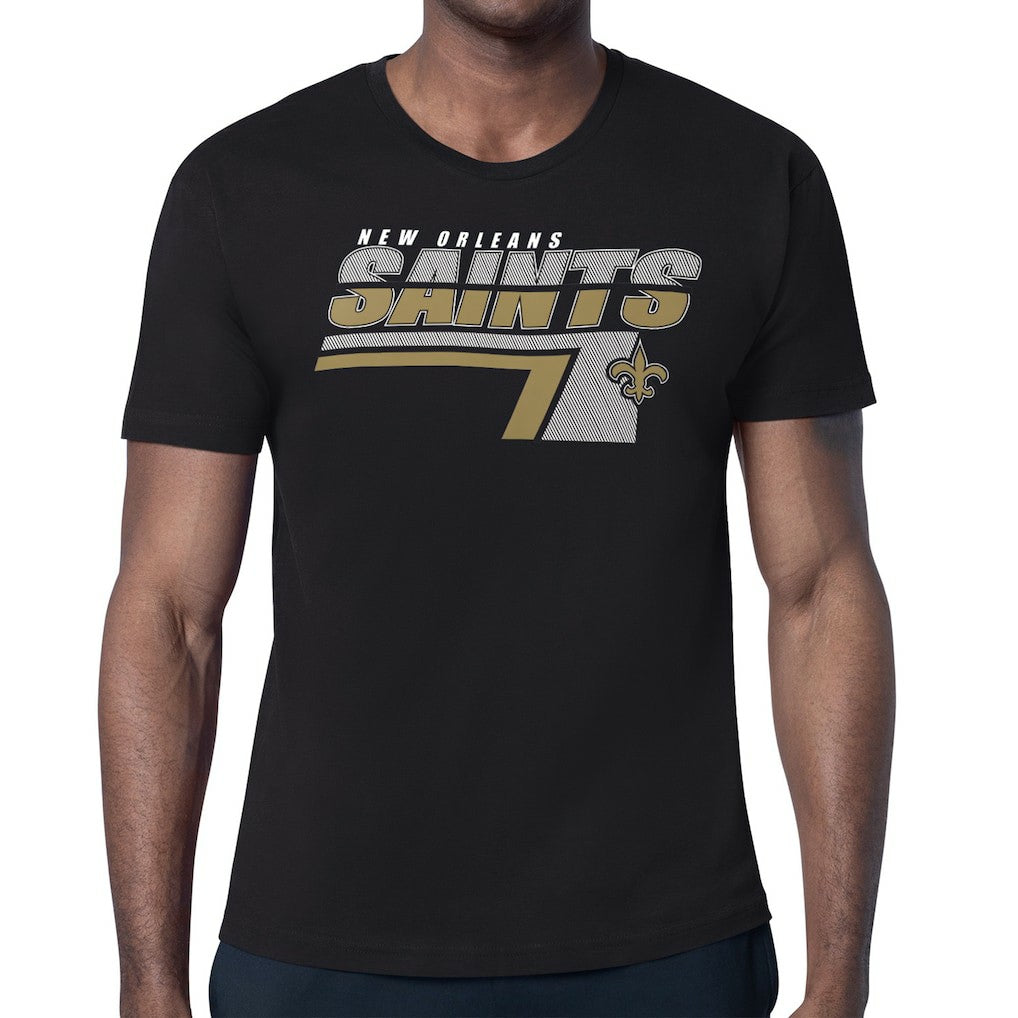 New Orleans Saints Starter Logo Push Graphic T-Shirt - Black T-shirts