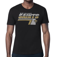 New Orleans Saints Starter Logo Push Graphic T-Shirt - Black T-shirts