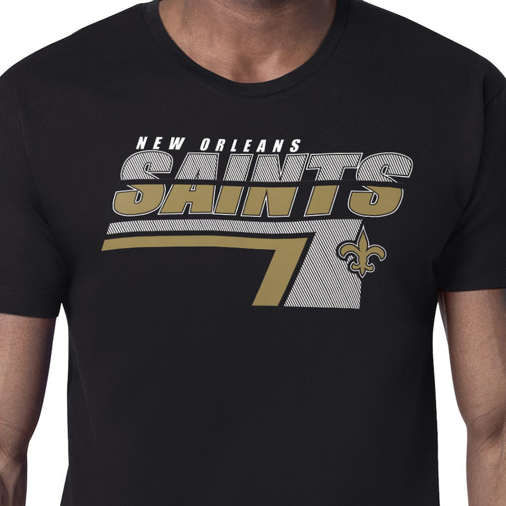 New Orleans Saints Starter Logo Push Graphic T-Shirt - Black T-shirts
