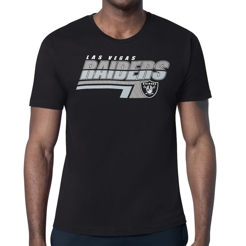 Las Vegas Raiders Starter Logo Push Graphic T-Shirt - Black T-shirts