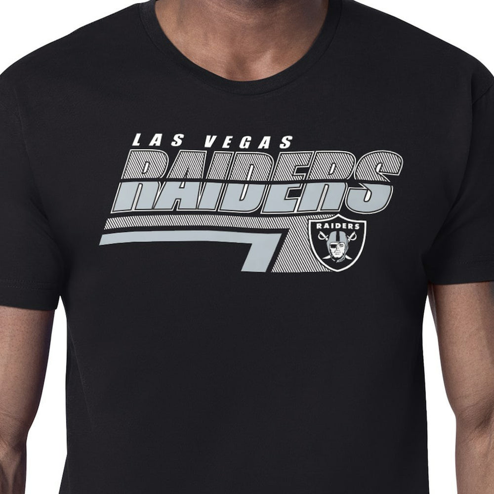 Las Vegas Raiders Starter Logo Push Graphic T-Shirt - Black T-shirts