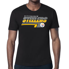 Pittsburgh Steelers Starter Logo Push Graphic T-Shirt - Black T-shirts