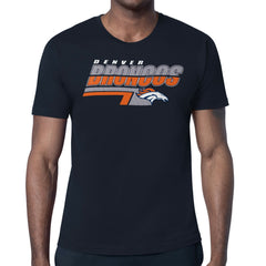 Denver Broncos Starter Logo Push Graphic T-Shirt - Navy T-shirts