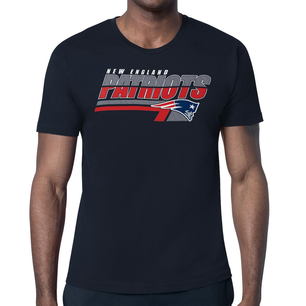 New England Patriots Starter Logo Push Graphic T-Shirt - Navy T-shirts