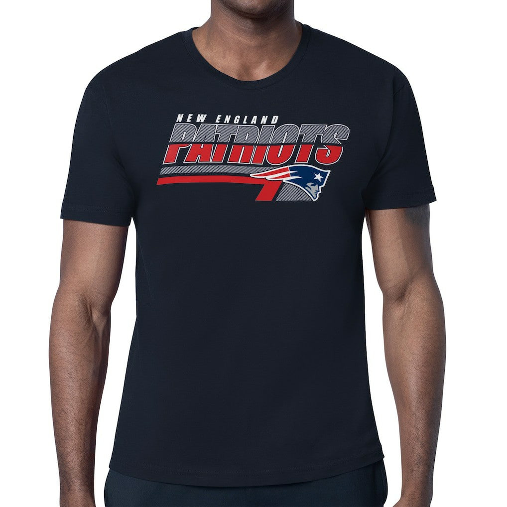 New England Patriots Starter Logo Push Graphic T-Shirt - Navy T-shirts