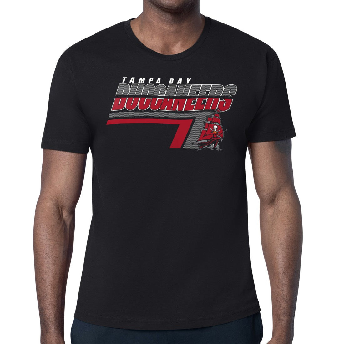 Tampa Bay Buccaneers Starter Logo Push Graphic T-Shirt - Black T-shirts