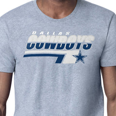Dallas Cowboys Starter Logo Push Graphic T-Shirt - Heather Gray T-shirts