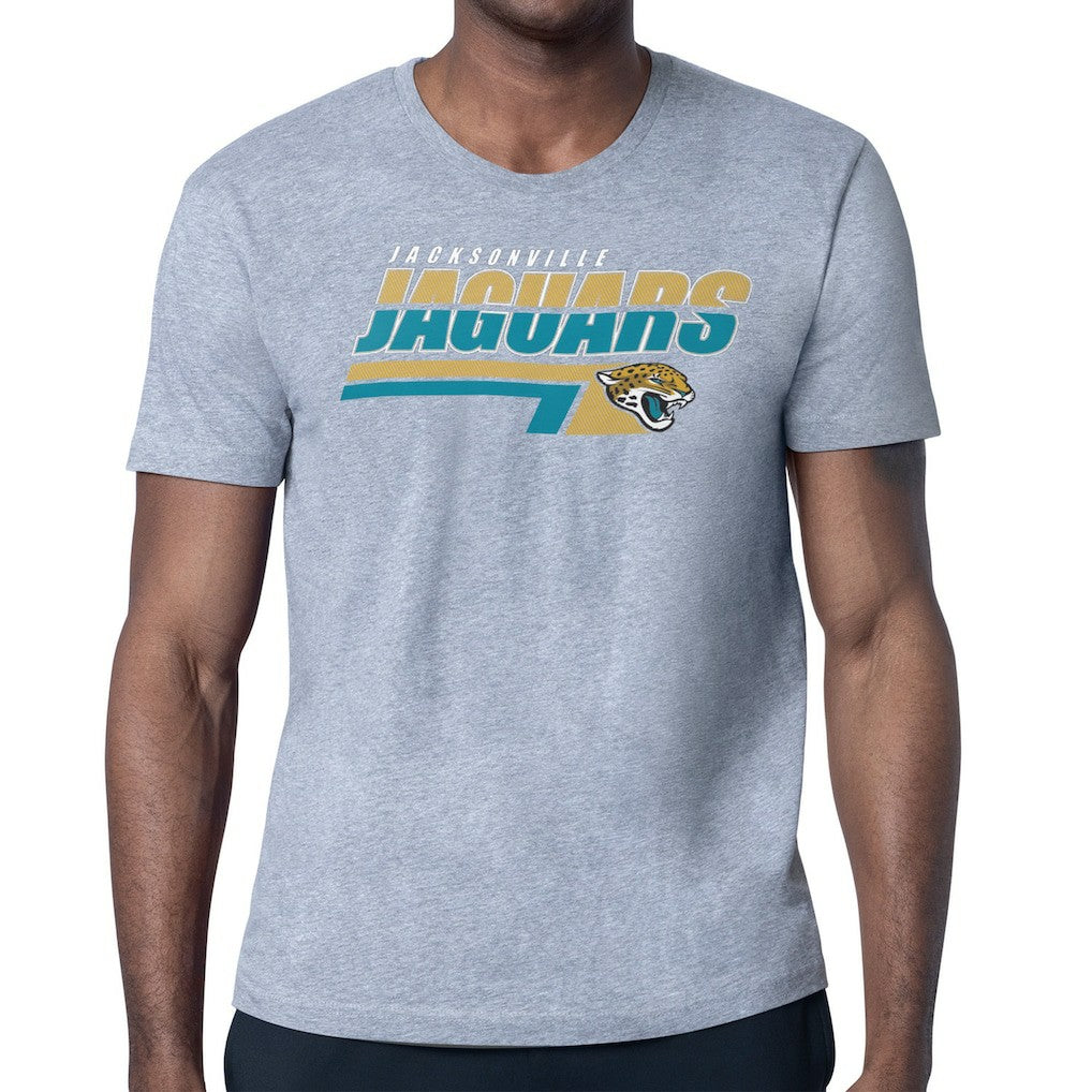 Jacksonville Jaguars Starter Logo Push Graphic T-Shirt - Heather Gray T-shirts