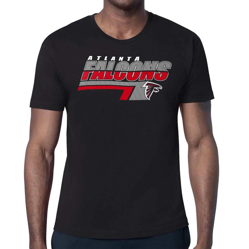 Atlanta Falcons Starter Logo Push Graphic T-Shirt - Black T-shirts