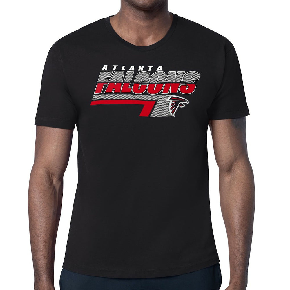 Atlanta Falcons Starter Logo Push Graphic T-Shirt - Black T-shirts