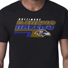 Baltimore Ravens Starter Logo Push Graphic T-Shirt - Black T-shirts