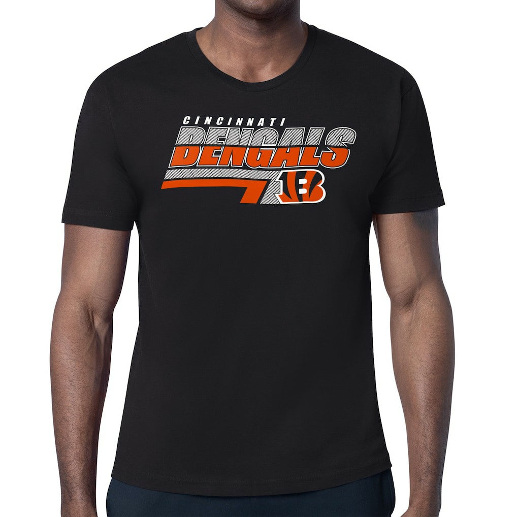 Cincinnati Bengals Starter Logo Push Graphic T-Shirt - Black T-shirts
