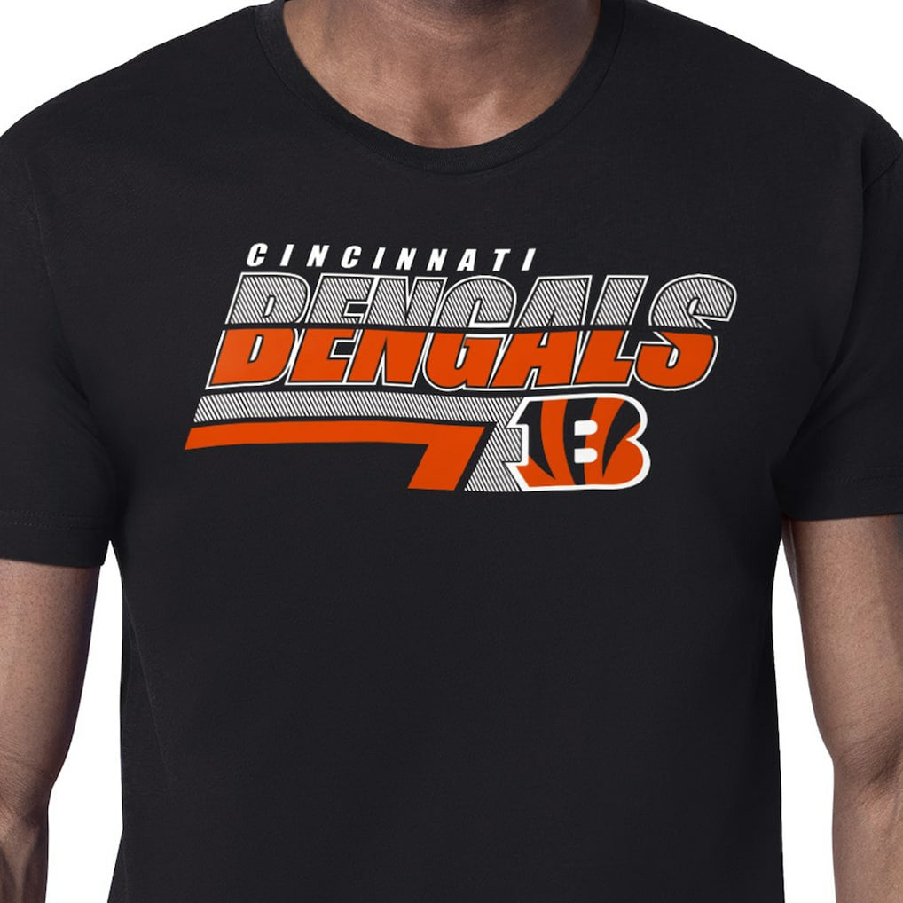 Cincinnati Bengals Starter Logo Push Graphic T-Shirt - Black T-shirts