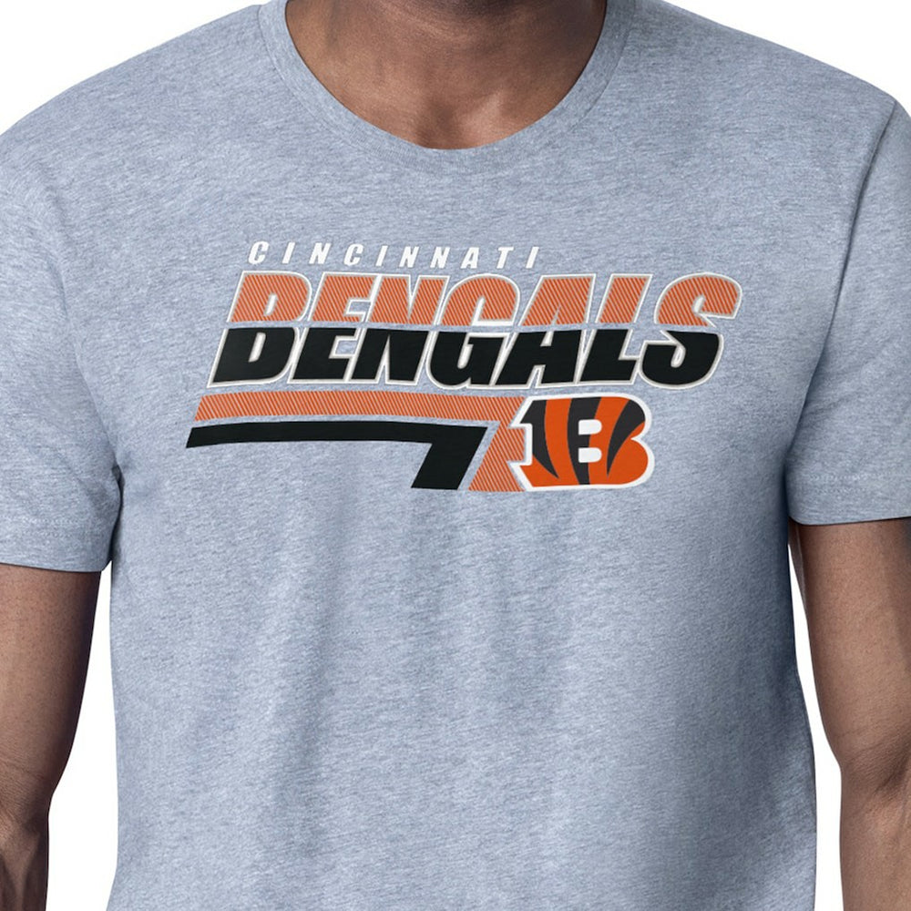 Cincinnati Bengals Starter Logo Push Graphic T-Shirt - Heather Gray T-shirts