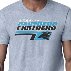 Carolina Panthers Starter Logo Push Graphic T-Shirt - Heather Gray T-shirts