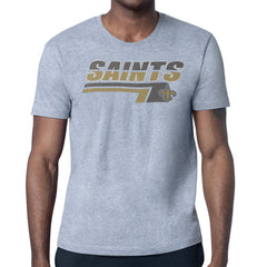 New Orleans Saints Starter Logo Push Graphic T-Shirt - Heather Gray T-shirts