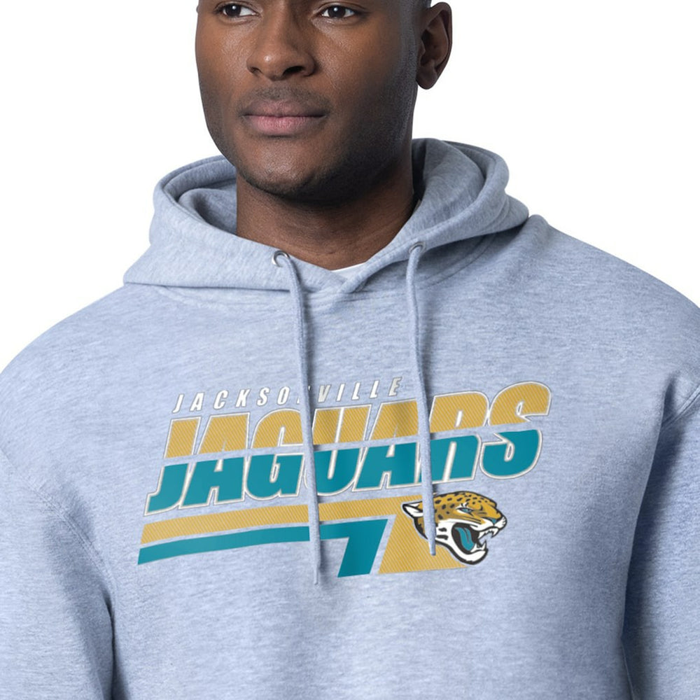Jacksonville Jaguars Starter Logo Push Graphic Hoodie - Heather Gray Hoodies