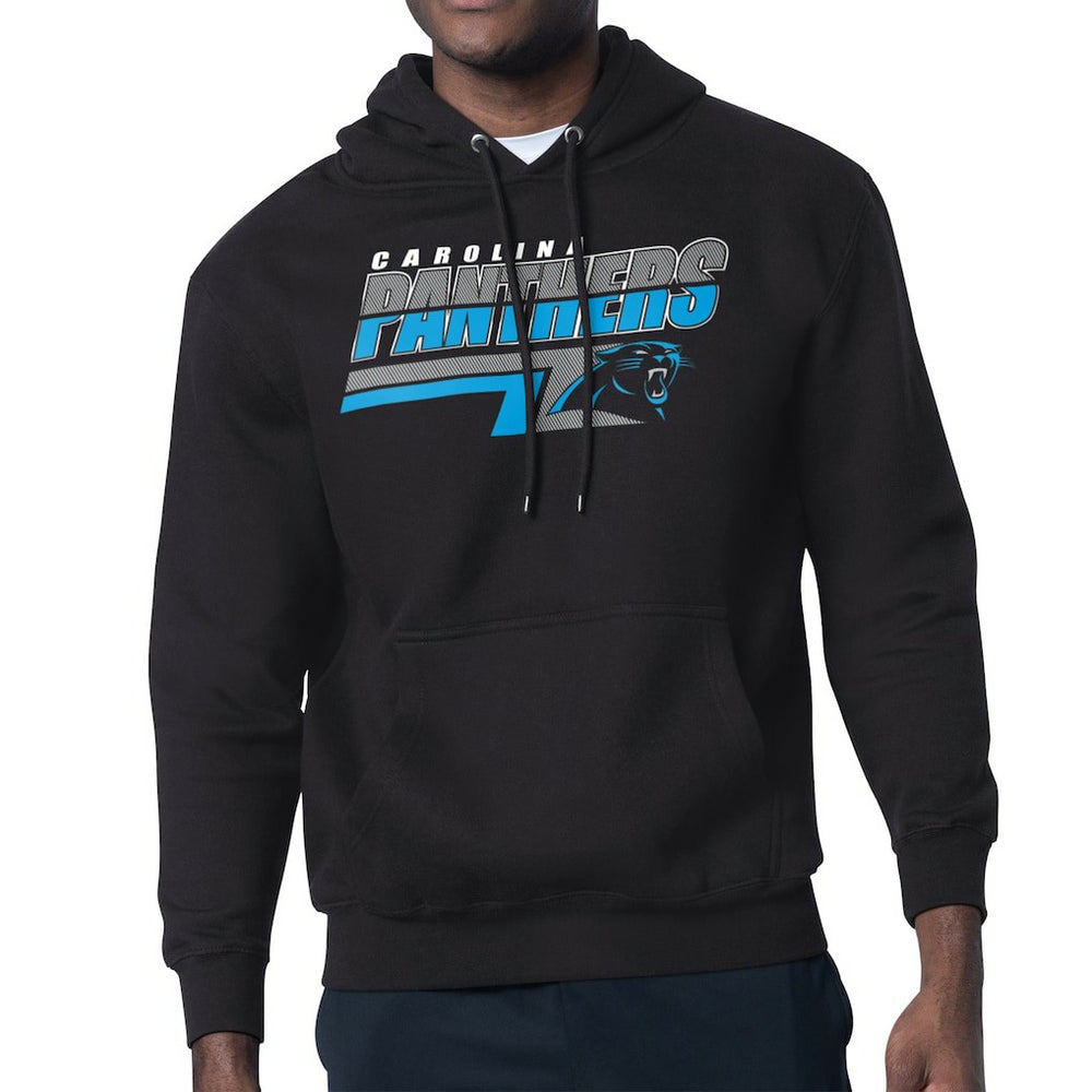 Carolina Panthers Starter Logo Push Graphic Hoodie - Black Hoodies