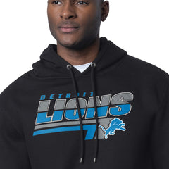 Detroit Lions Starter Logo Push Graphic Hoodie - Black Hoodies