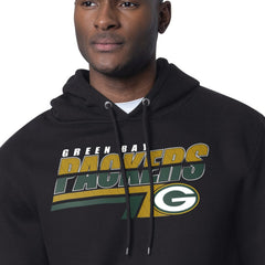Green Bay Packers Starter Logo Push Graphic Hoodie - Black Hoodies