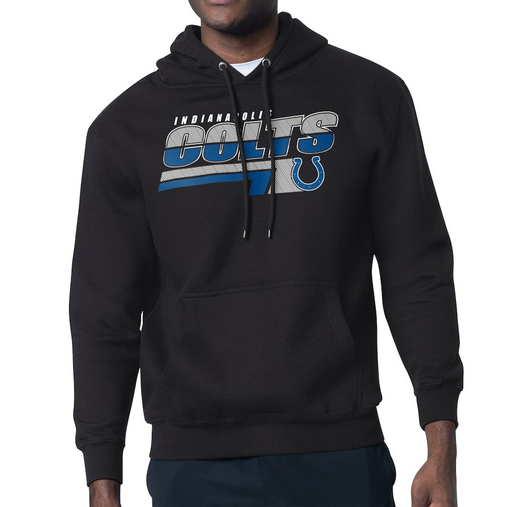 Indianapolis Colts Starter Logo Push Graphic Hoodie - Black Hoodies
