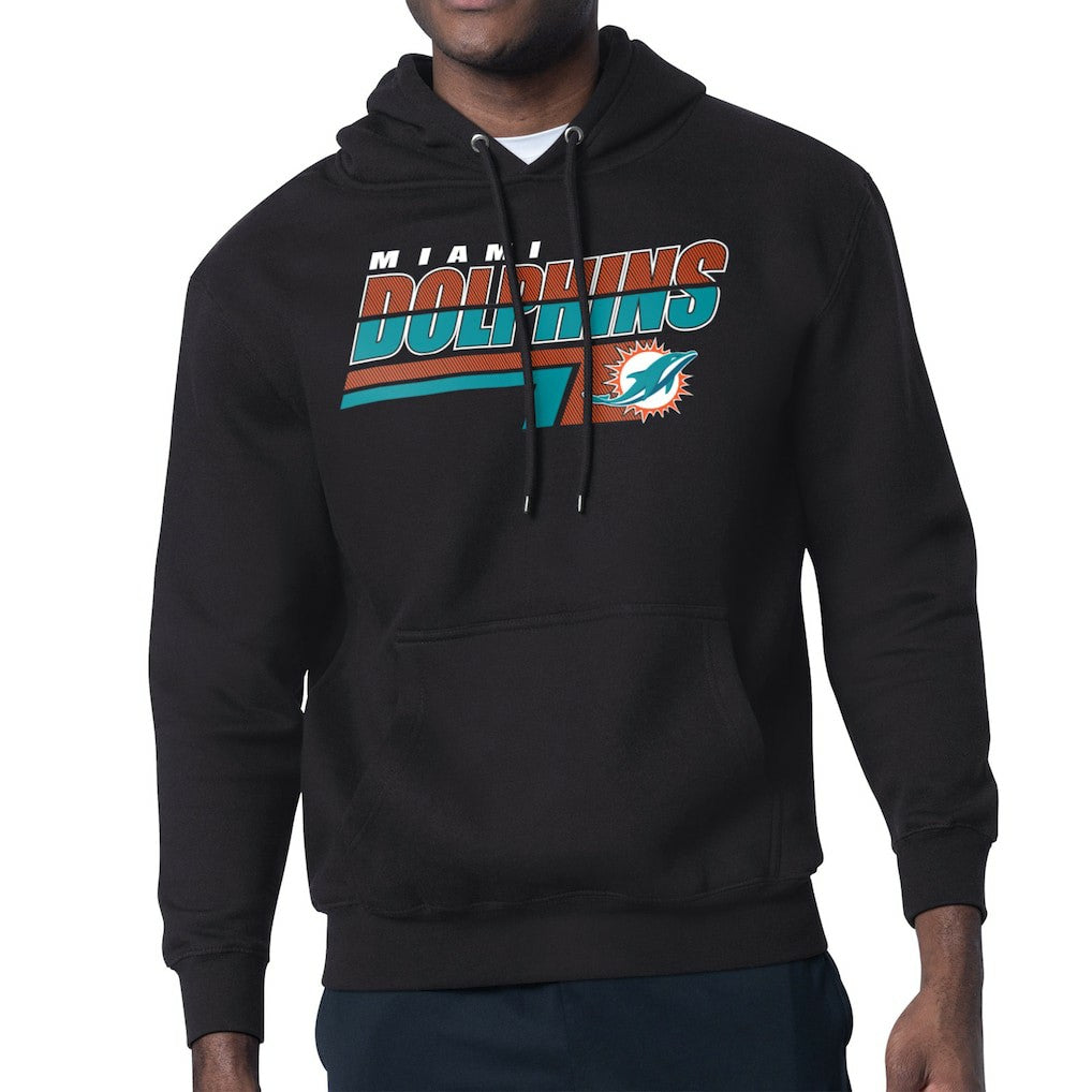 Miami Dolphins Starter Logo Push Graphic Hoodie - Black Hoodies
